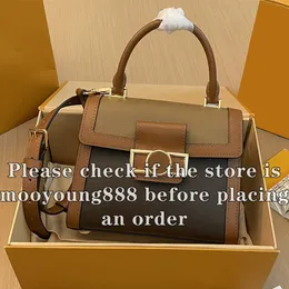 12A Atualização Espelho Qualidade Designer Mini Messenger Bag Com Alça Superior 17.5cm Womens Reverse Canvas Bolsa Luxurys Vintage Bolsas Crossbody Brown Ombro Box Bag