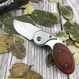 Auto Mini Folding Pocket Knife EDC Knife Trähandtag med fickklipp Automatisk hjälpkniv lämplig för camping överlevnad coola prylar för män och kvinnor 3300