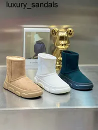 Botteg Venets Snap Snow Boots CREW Pelle e pelliccia integrata nord-est ispessita per scarpe di cotone caldoQQ