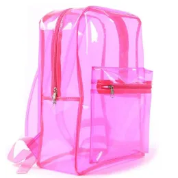 Durchsichtiger Rucksack, Stadion-zugelassener Mädchen-Tagesrucksack, Strandtasche, transparentes PVC, durchsichtige Studenten-Büchertasche, Outdoor-Rucksäcke LL