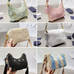 Woman Straw Bags Designer bags Fashion shoulder bags Embroidery Woven bags Hobos Handbags Purses Designer Crossbody Baguettes Lady Totes