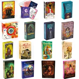 ألعاب البطاقات التارو العرفية تُنشط الساحرات النماذج الخفيفة بطاقات Seer Tarots Deck Oracles E-GuideBook Deck of Cards 16 Styles بالجملة