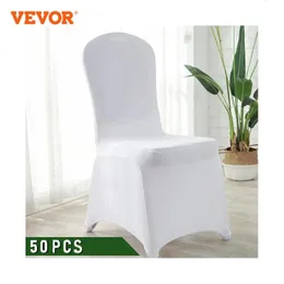 Vevor Wedding Chair Covers 50pcs Chair Cover Spandexストレッチスリップカバーレストランバンケットエルダイニングパーティーユニバーサル240104