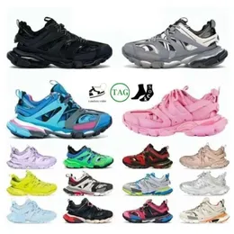 2023 NIEUW Luxe merk Dames Casual Schoenen Track 3 3.0 Triple wit zwart Sneakers Tess.s. Gomma lederen trainer nylon bedrukte platform sneakers schoenen 36-45