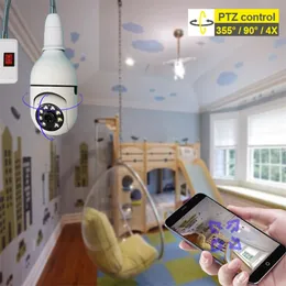 عالي الجودة E27 IP لمبة كاميرا WiFi Baby Monitor 1080p Mini INDOOR CCTV Security AI Tracking Audio Video Surveillance Camera معدات مراقبة المنزل