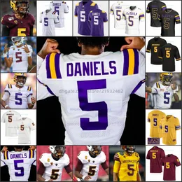 Anpassa 5 Jayden Daniels College Football Jersey Mens Women Kids Youth Jerseys All Stitched