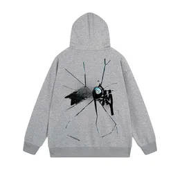 Marka kazak hoodies yüksek versiyon stgu stuiisi dünya turu baskılı yuvarlak boyun gevşek çift üst düzey moda sevenler kapüşon