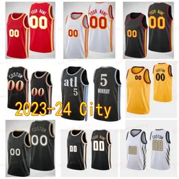 Men Women City Basketball Trae Young Jersey 11 Onyeka Okongwu 17 Dejounte Murray 5 Bogdan Bogdanovic 13 Jalen Johnson 1 Garrison Mathews 25