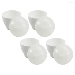 Servis uppsättningar 4st Microwave Egg Cookers Poacher Cooker Cups Oven Cooker Kitchen Accessory