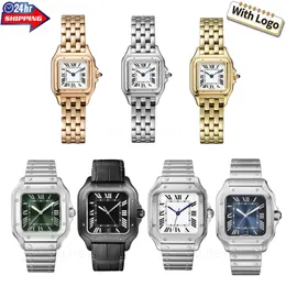 デザイナーエレガントなファッショナブルなメンズと女性の時計ステンレス鋼ストラップ輸入クォーツ運動カップル22 27 35mmサイズの時計