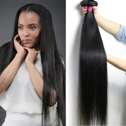 Wątłyk Fastyle Długie proste brazylijskie dziewicze ludzkie włosy Weave 28 30 32 34 36 38 40 cala ludzkie włosy Bundles Remy Hair Extensions