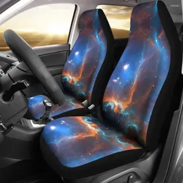 Coprisedili per auto Blu Geomagnetic Storm Galaxy Space Print Cover Set 2 pezzi Accessori Tappetini