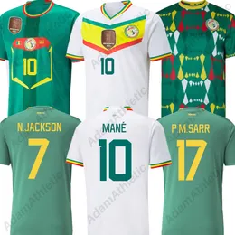 세네갈 축구 유니폼 2024 아프리카 컵 Maillot de Senegal Mane Football Shirts N. Jackson P.M.Sarr Koulibaly Sarr Ndiaye H.Diallo 저지 플레이어 버전 24 24