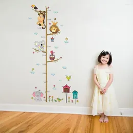 Wall Stickers Kids Child Height Chart Measure Sticker Underwater Decals For Decor Rooms Ruler World H9S9