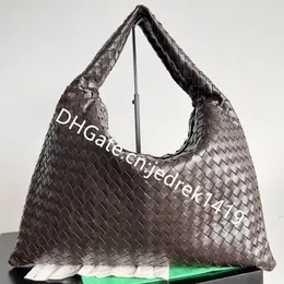 Designer HOP Luxushandtasche 10A Top-Qualität mit Reißverschluss Hobo Unterarmtasche Nappaleder und Arbeitsweberei Intrecciato Umhängetasche große Kapazität lässig Damen Clutch