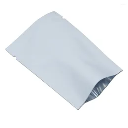 Sacos de armazenamento DHL 3000 peças 10x15cm Open Top Mylar Foil Vacuum Package Bag Alimentos Doces Branco Bolsa De Embalagem De Alumínio