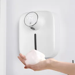 Flytande tvåldispenser Automatisk skum USB -laddningsmaskin Väggmonterad beröringslös sensor Vattentät för hemtvättbassäng
