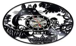 Studio Ghibli Totoro Wall Clock Cartoon My Neighbor Totoro Record Clocks Wall Watch Home Decor Christmas Gift for Y5915273