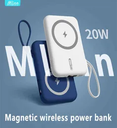 Bancos de energía para teléfono celular 10000mAh 20W Cargador rápido inalámbrico magnético Banco de energía Teléfono móvil para iPhone12 13 Pro Max powerbank Exter3337874