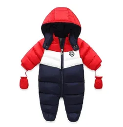 Baby Boy Winter Down Snowbuit Noworodki Grube odzież wierzchnia Rompers Rompers Polesek Baby Snow Snow Topiut Koszyk Ubrania dla dzieci 208641154