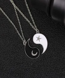 Collane con ciondolo 2 pezzi Yin Yang Moon Star per donna uomo Taichi buona fortuna coppia collana gioielli charms amicizia regalo4848191