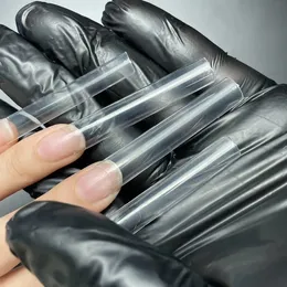 500 pçs xxxl sem costura caixão manicure peças unhas falsas não c curva meia capa unhas falsas gel acrílico ponta ferramenta imprensa em suprimentos 240104