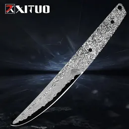 Knivar Hand Forged Damascus Steel Tom Blad Tactical Hunting Knifing Camping Blade Damascus Billet Billet Handmade Knife Making Supply