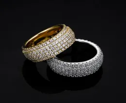 Anillos de pareja Joyería Moda Anillo de banda chapado en oro de 18 quilates para hombres Mujeres Lujo Bling Cubic Zirconia Regalos de fiesta de compromiso de boda 9691129