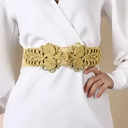 Belts Ladies New Elastic Gold Silver belt Band Stretch Flower Decorative Wide Leather Belts For Women High Quality Fashion 2019 Bg-924