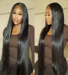 Peruvian Straight Hair Bundles With Closure 3 Bundels stright human weave Whole Hairs Weft and Lace Closures 30 32 40inch Sunn4328567