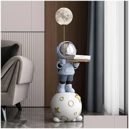 Dekorativa föremål Figurer 130 cm Heminredning SCPTURE DECORATIONS Living Room Creative Large Landing Astronaut Ornament Mti Functi Dhie0