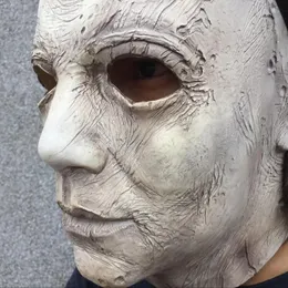 Maskeler 2018 Sıcak Film Cadılar Bayramı Korku Michael Myers Mask Cosplay Yetişkin Lateks Tam Yüz Kask Cadılar Bayramı Partisi Korkunç Sahne Oyuncak Y200103