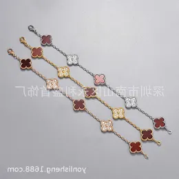 Bracciale Designer Luxury Link Gioielli Catena Vanca Kaleidoscopio 18K Van Gold Clover Bracciale con cristalli scintillanti e diamanti Perfect Regalo per donne JHPX