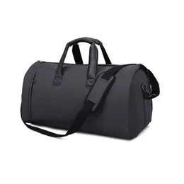 2 I 1 plaggresor med skorfack Konvertibel kostym Travel Duffel Bag Carry On Pås med bagage -axelband T0 240104