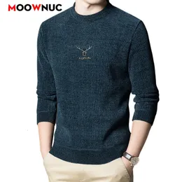 Męska odzież dzianina pullovers bluza jesienna moda sweter dla mężczyzn swobodny hombre ciepły solidny wiosenny męski streetwear 240104