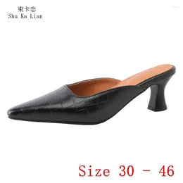 Zapatos de vestir Verano Slingback Tacones altos Mujeres 5.5 CM Sandalias Gladiador Bombas Mujer Tacón Pequeño Talla grande 30 - 46