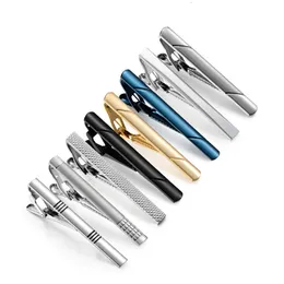 8 PCS Tie Clip Set With Gift Box Wedding Souvenir Guests Gifts Man Shirt Cufflink Mens For Husband Luxury Jewelry Business 240104