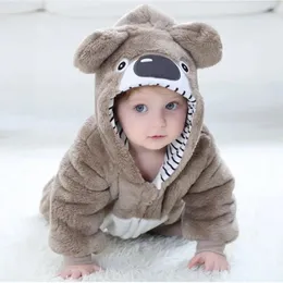 Macacão bebê Rompertoddler menino menina coala traje kawaii bonito quente onesie recém-nascido infantil animal macacão roupas de inverno kigurumis pijama 2