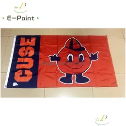 Banner Flags Syracuse Orange Flag 3X5Ft 90Cmx150Cm Polyester Decoration Flying Home Garden Festive Gifts5704058 Drop Delivery Party S Dhzhp