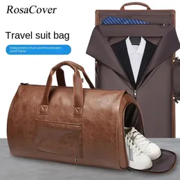 Multifunction Waterproof Travel Suit Bag Men's Business Trip Suit Storage Formal Hand-held Cross-body Large Capacity Duffel Bag 240104