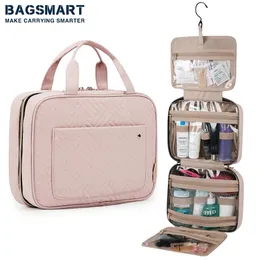 Bagsmart Travel Organizer Hanging Toatetry Bag Men Bad Bady Portable Storage Box Waterproof Cosmetic Case For Makeup Women 240104