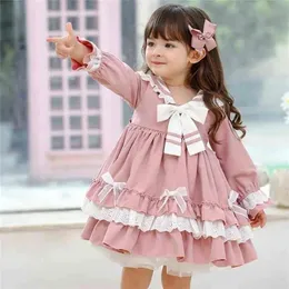 Kleider Mädchen Spanische Kleidung Kinder Lolita Ballkleider Für Baby Mädchen Geburtstag Taufe Party Kleider infant Vintage Prinzessin Vestidos 210