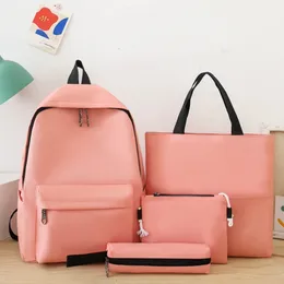 Vendo borsa da donna zaino di grande capacità cerniera semplice e versatile Solid Student 240103