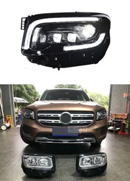 Benz GLB GLB250 GLB200 LED 회전 신호 헤드 라이트 2020-2022 블루 주간 달리기 조명 프로젝터 렌즈에 대한 헤드 램프