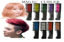 Nytt tillfälligt hårkrita Hårfärgkam Dye Salon Party Fans Cosplay Tool Fashion Unisex Hair Color Combs4863991