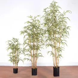 Decorative Flowers Simulated Bamboo Fake Green Plant Artificial Landscape Courtyard Indoor Outdoor El Welcome Decoration