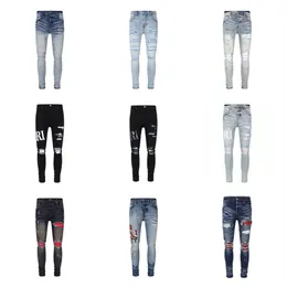 Miri Jeans Herren Designer Jeans verzweifelt Frankreich Mode Pierre Straight Herren Biker Hole Stretch Denim Casual Jean Men Skinny Hosen Motorrad Baggy Ksubi Jeans