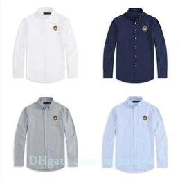 Camisas casuais masculinas primavera bonito camisa slim fit qualidade negócios moda cavalheiro camisa camisas de grife cor sólida bordado crachá blusa camisa de grife camiseta F