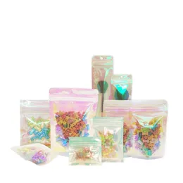 Packing Bags 100Pcs Aluminum Foil Hologram Bags Selfsealing Food Storage Bag Reclosable Pouch Packaging Supplies Ijxlh