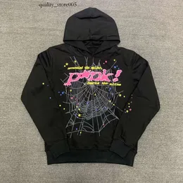 Spider Hoodie Hoodies Swe 2023 Sky Blue 555555 Hoodie Men Women High Quality Angel Number Puff Pastry Printing Graphic Spider Web 666